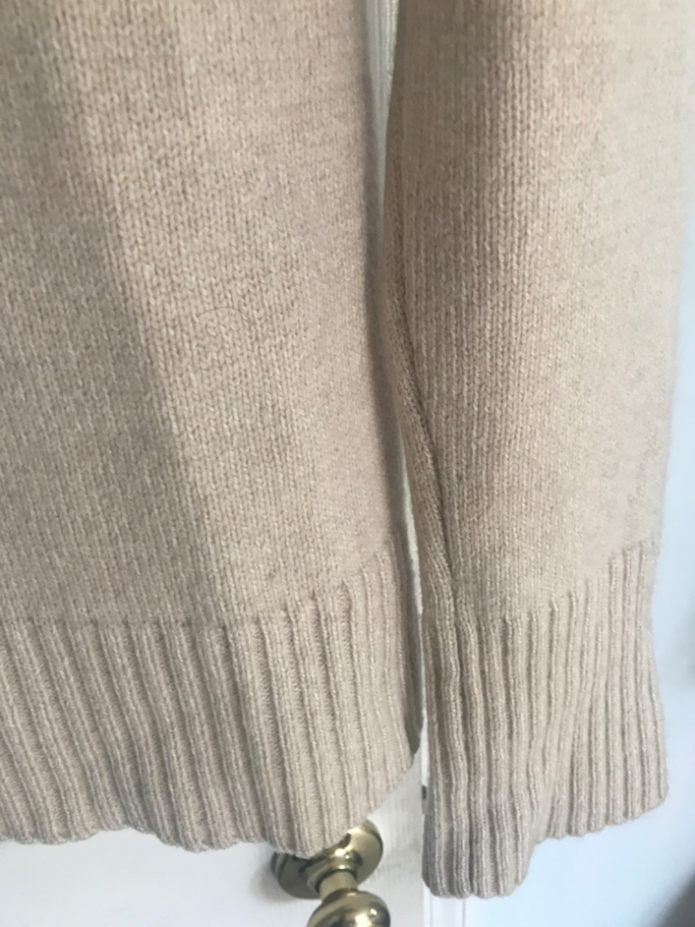 Vintage Ann Taylor Cream Cashmere Turtleneck - Picture 4 of 5